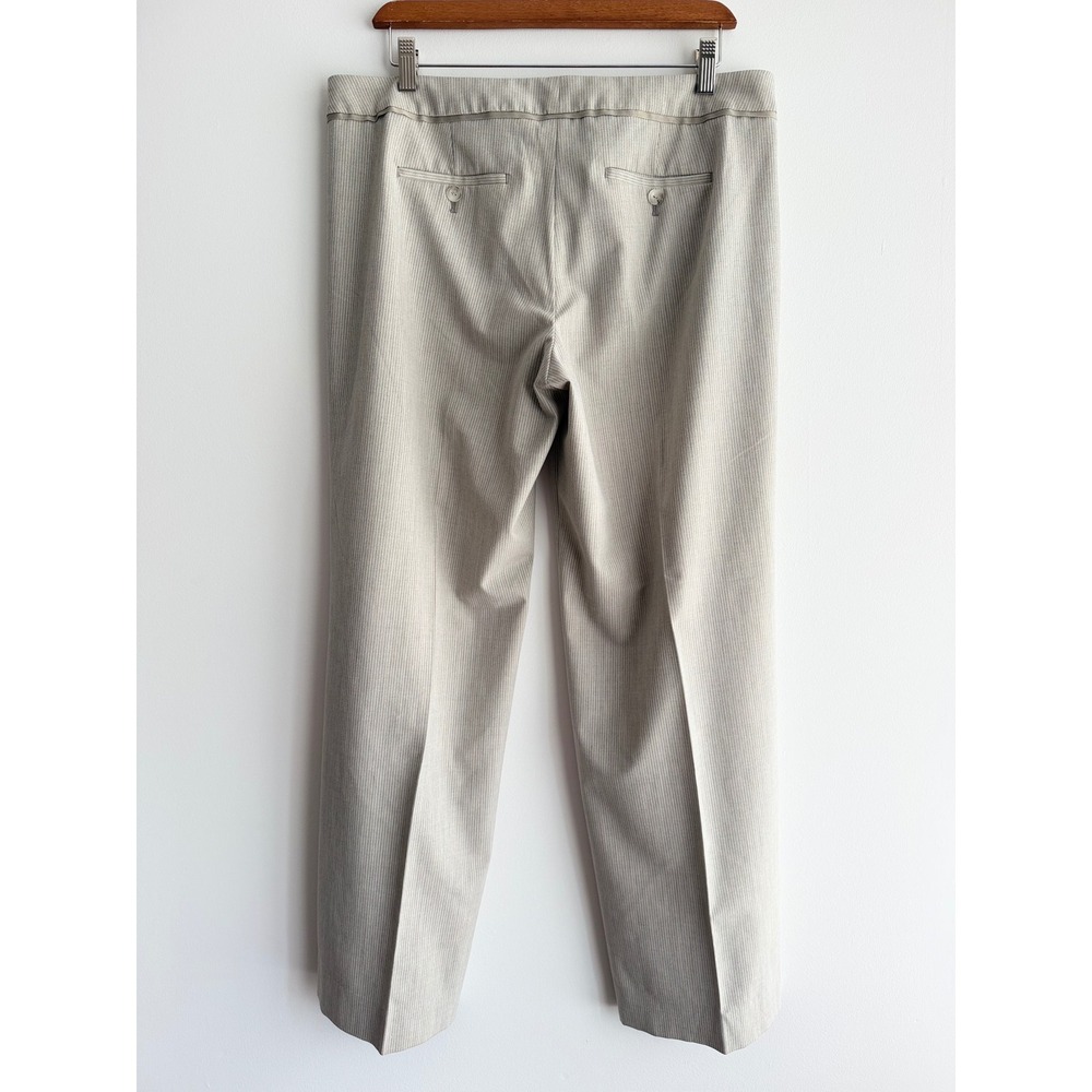 Nicole Miller Gray Pinstripe Wide Leg Dress Pants Officecore Y2K Women Sz 10